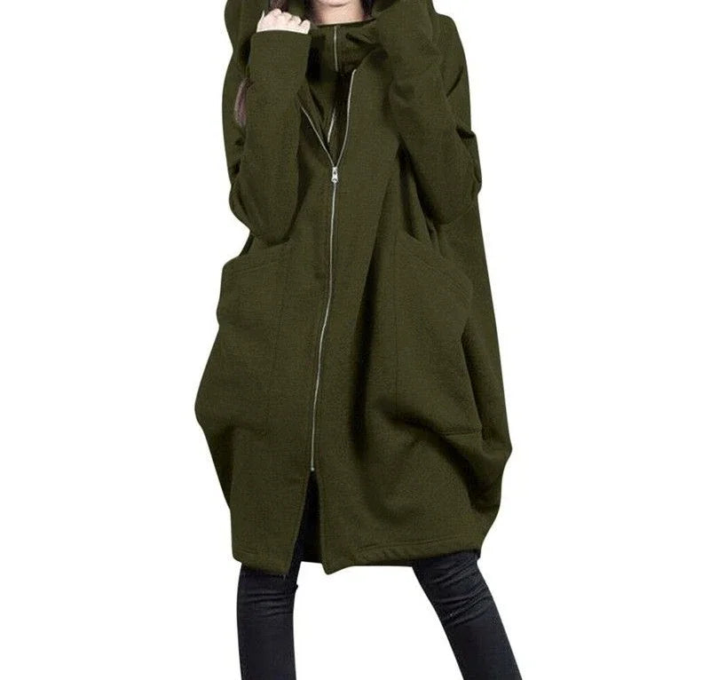 Hoodie med dragkedja – Mjuk, avslappnad & tidlös