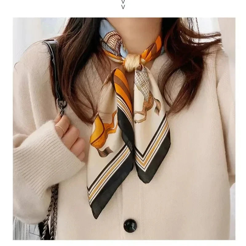 Lyxig Sidensjal 70x70 cm – Elegant & Mångsidig